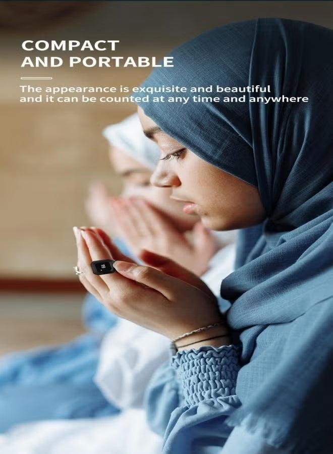 خاتم ذكي BSTWSH مع تذكير بالاهتزاز، عداد تسبيح، اتصال بلوتوث لتطبيق BSTWSH المخصص وتذكيرات الصلاة الخمسة اليومية - Image 4